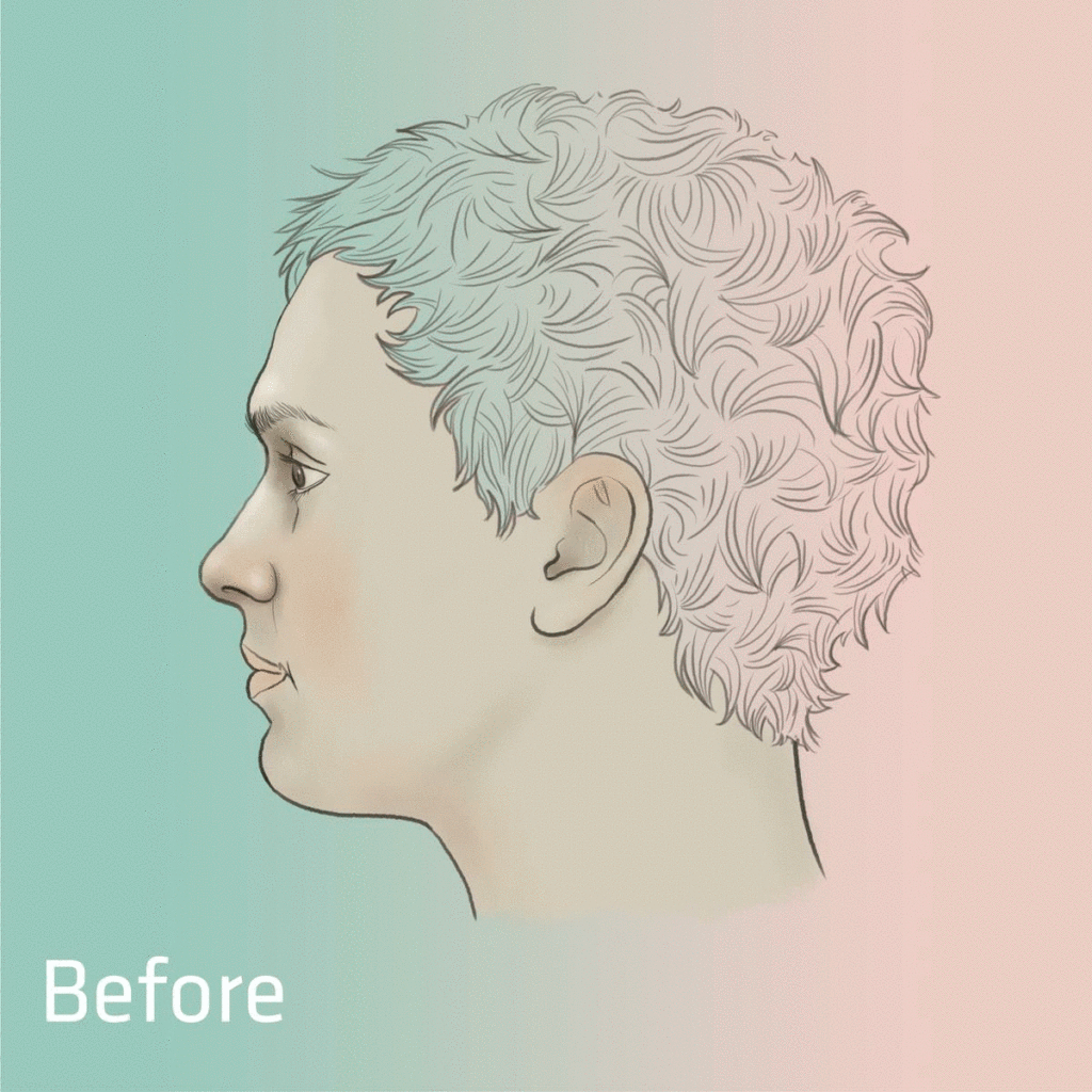 Recontouring voorhoofd